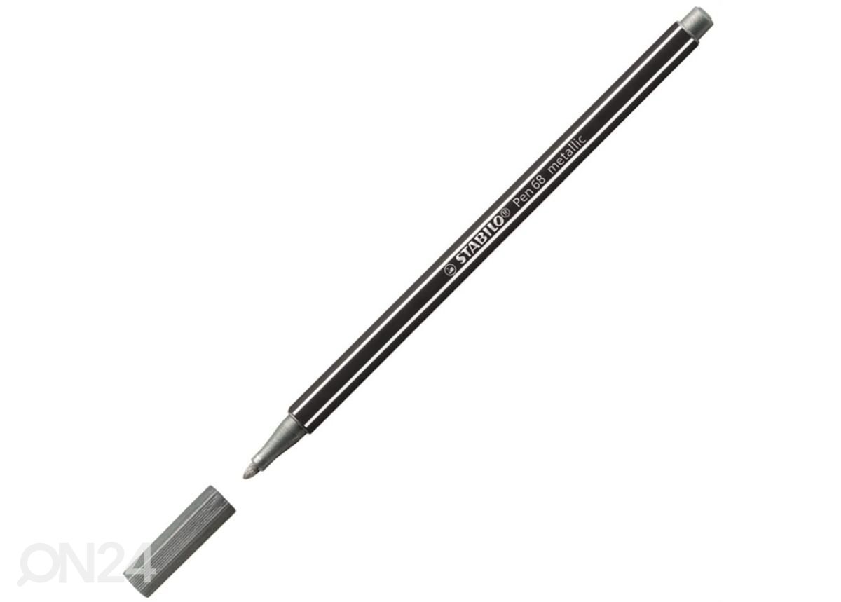 Mustekynä Stabilo pen 68-805 metallinen hopea kuvasuurennos