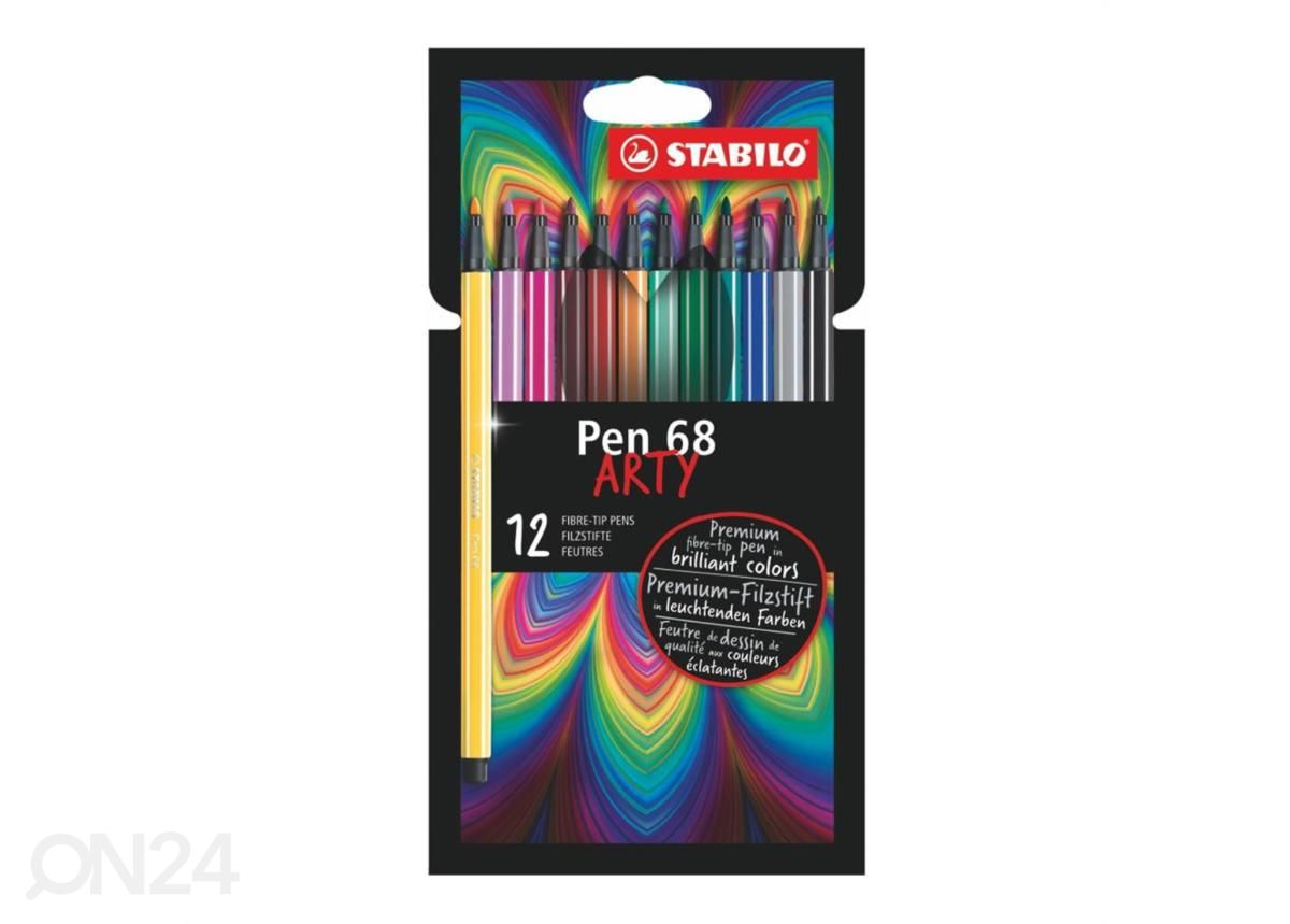 Mustekynät 12 väriä Stabilo pen 68 kuvasuurennos