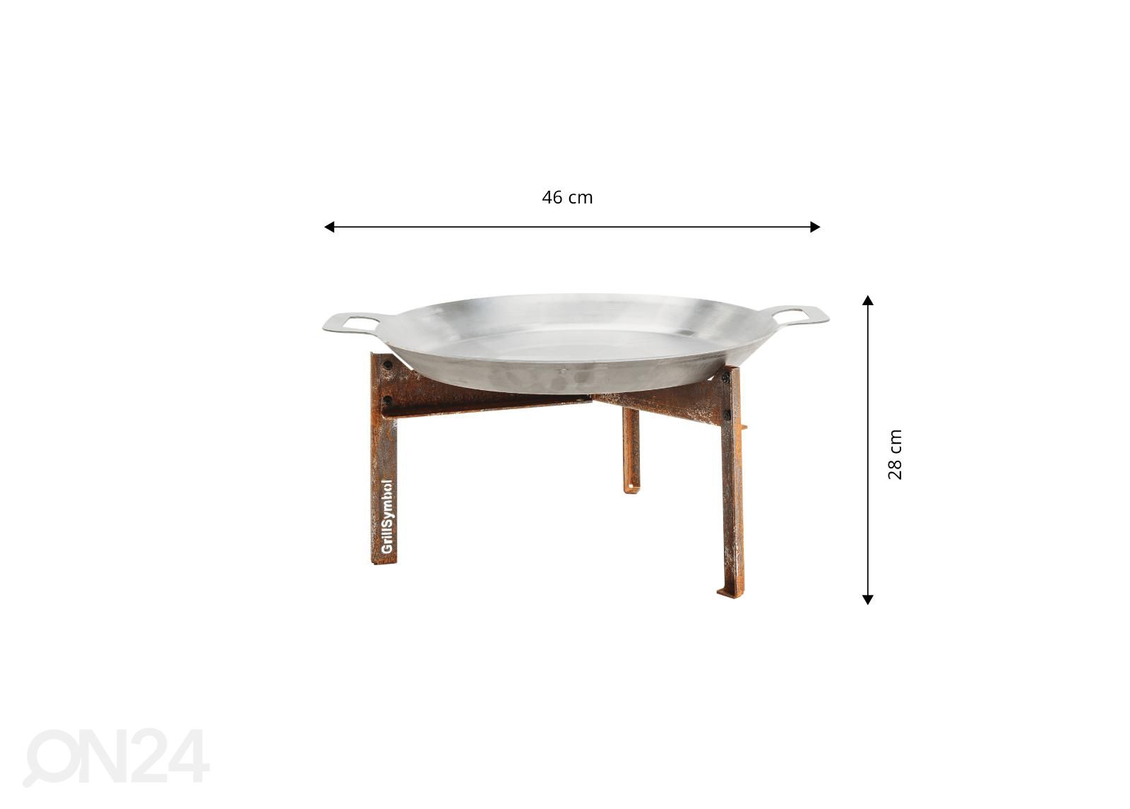 Muurinpohjapannu Stark Ø 46 cm kuvasuurennos mitat