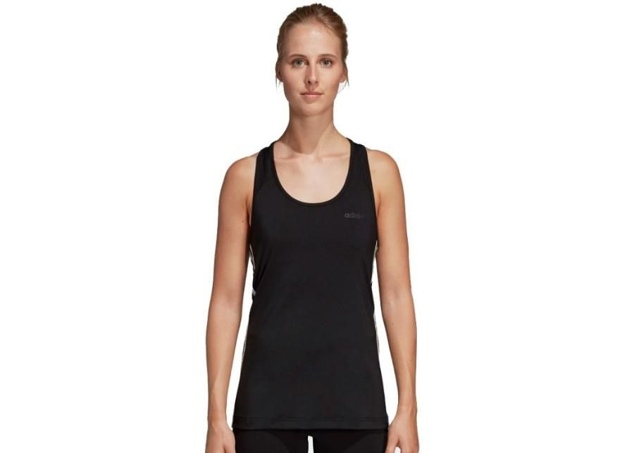 Naisten hihaton treenipaita adidas W D2M 3S Tank W DU2056 kuvasuurennos