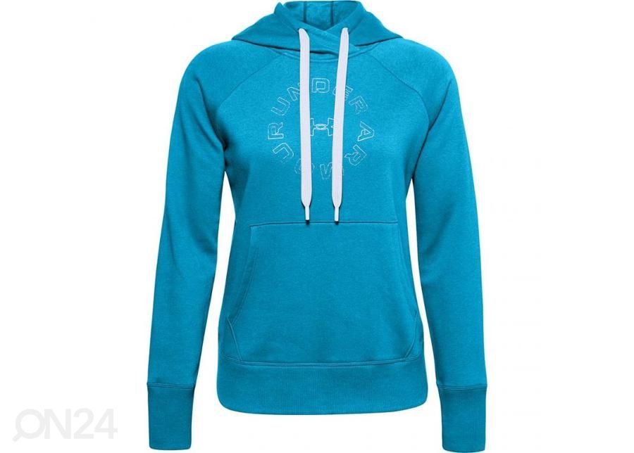 Naisten huppari Under Armour Rival Fleece Metallic Hoodie W 1356323 417 kuvasuurennos