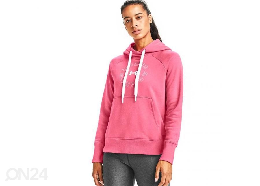 Naisten huppari Under Armour Rival Fleece Metallic Hoodie W kuvasuurennos