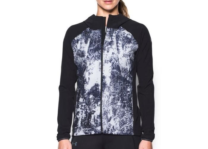 Naisten juoksutakki Under Armour Out Run The Storm Printed W 1304715-001 kuvasuurennos