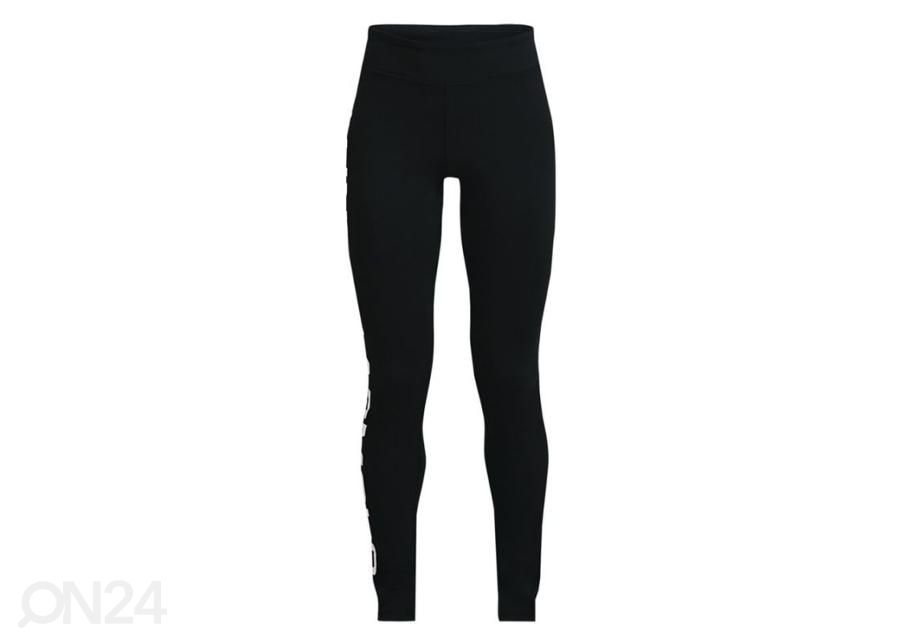 Naisten / lasten pitkät treenileggingsit Under Armour Y SportStyle Branded Leggings Jr 1363379 001 kuvasuurennos
