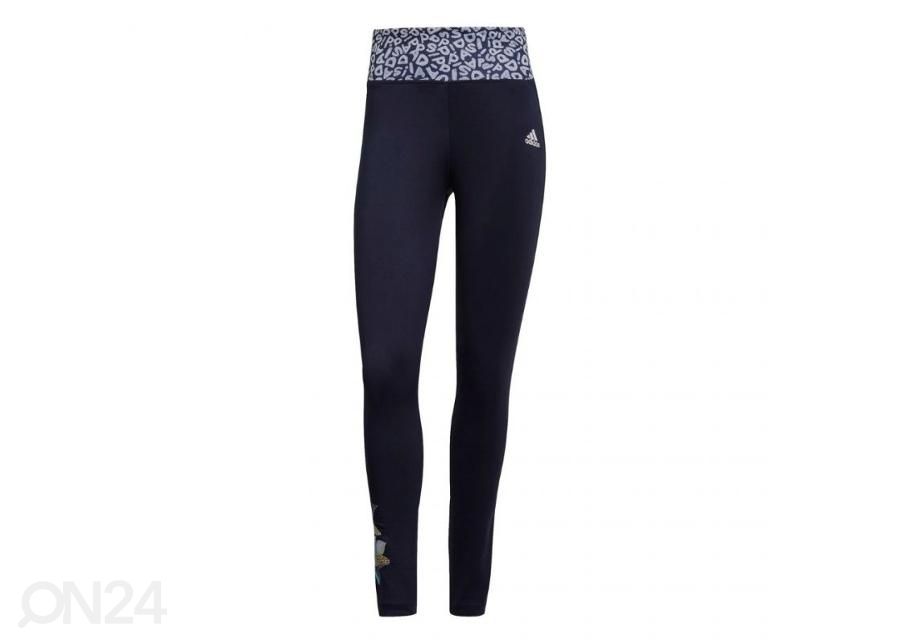 Naisten pitkät treenileggingsit Adidas Farm Rio Feel Brilliant AeroReady kuvasuurennos
