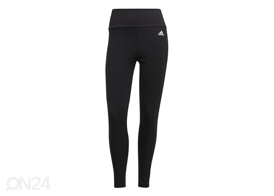 Naisten pitkät treenileggingsit Adidas High Riese 3-Stripes 7/8 Tights kuvasuurennos