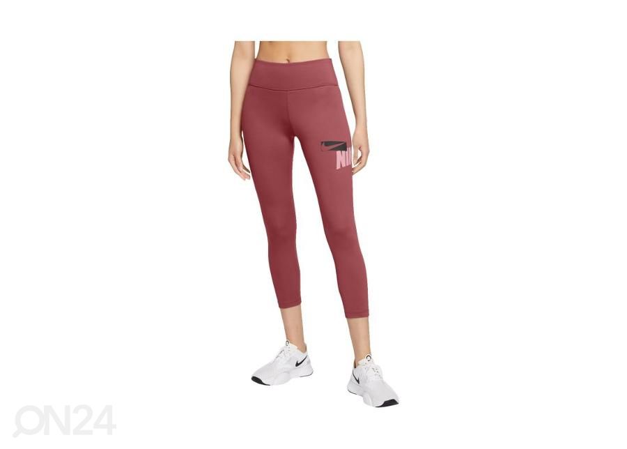Naisten pitkät treenileggingsit Nike One Cropped Graphic kuvasuurennos
