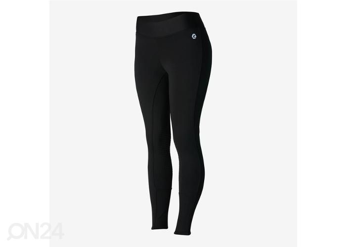 Naisten ratsastushousut Active grip 40 mustat kuvasuurennos