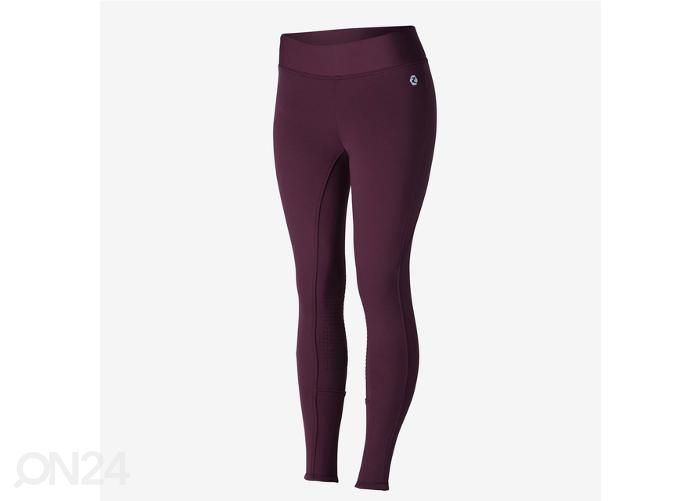 Naisten ratsastushousut Active grip 42 viininpunaiset kuvasuurennos