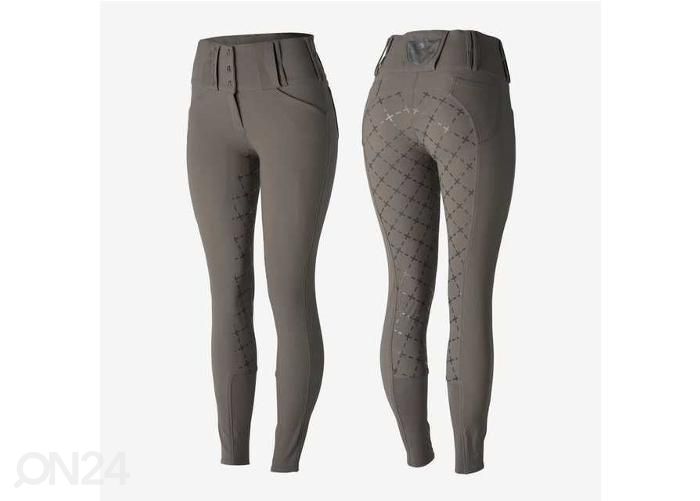 Naisten ratsastushousut desiree full grip 38 harmaa kuvasuurennos