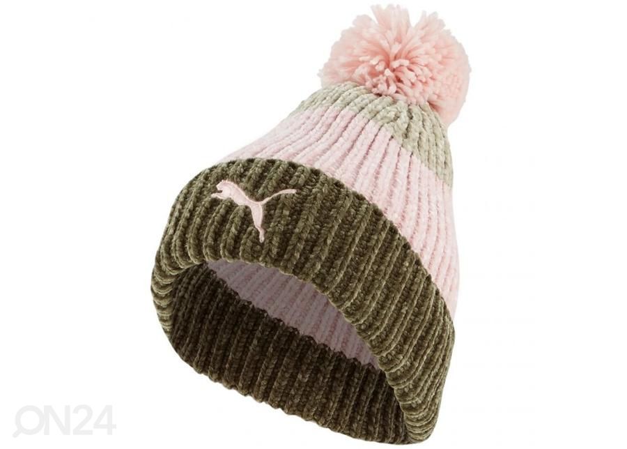 Naisten talvipipo Puma Pom Beanie Grape Leaf-Lotus-Sp kuvasuurennos