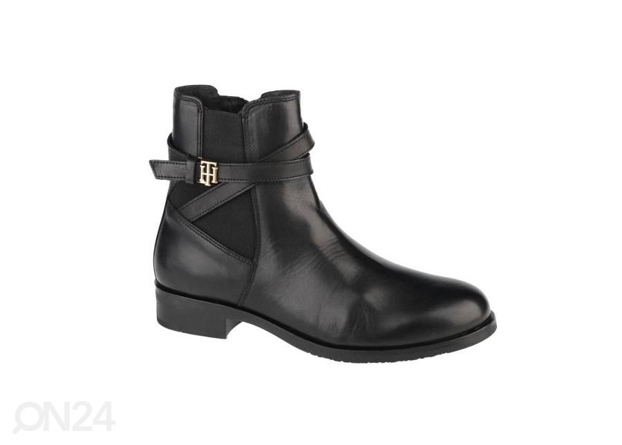 Naisten talvisaappaat Tommy Hilfiger Hardware On Belt Flat Boot W FW0FW05967-BDS kuvasuurennos