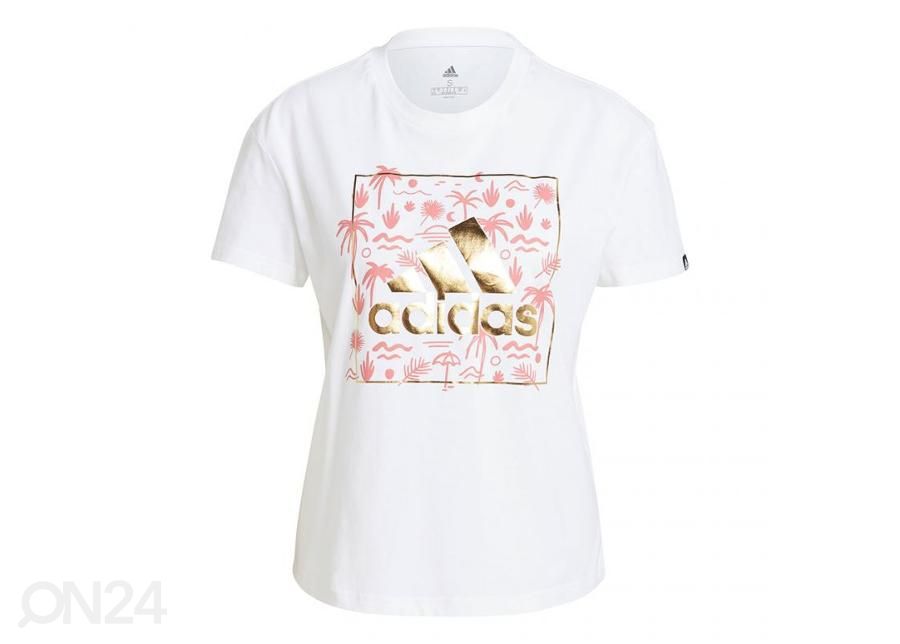 Naisten treenipaita Adidas Big Logo Foil Graphic T-Shirt kuvasuurennos