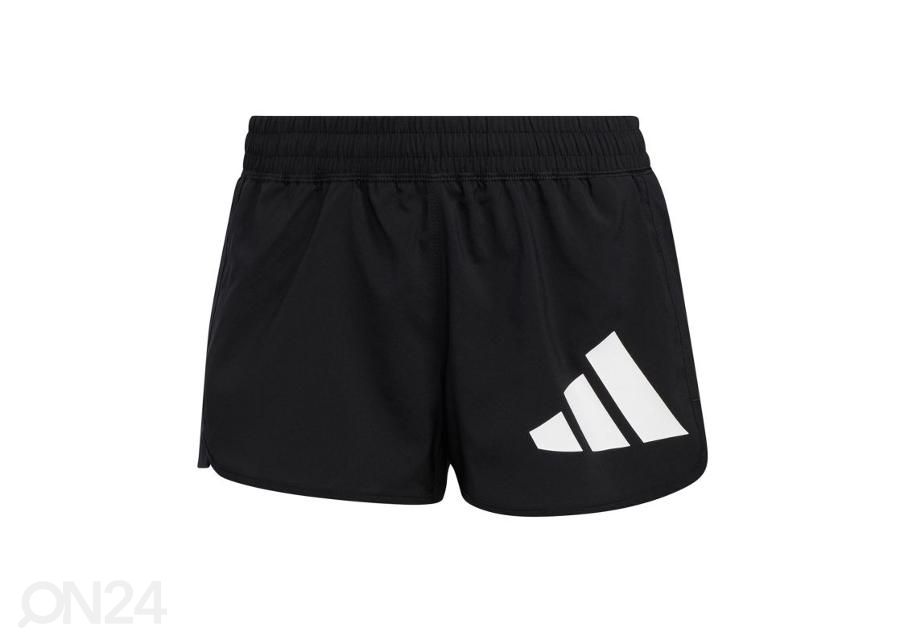 Naisten treenishortsit Adidas 3 Bar Logo Woven kuvasuurennos