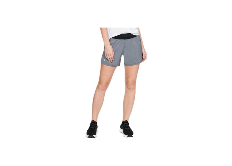 Naisten treenishortsit Under Armour Launch SW Go Long Short W 1342841-001 kuvasuurennos