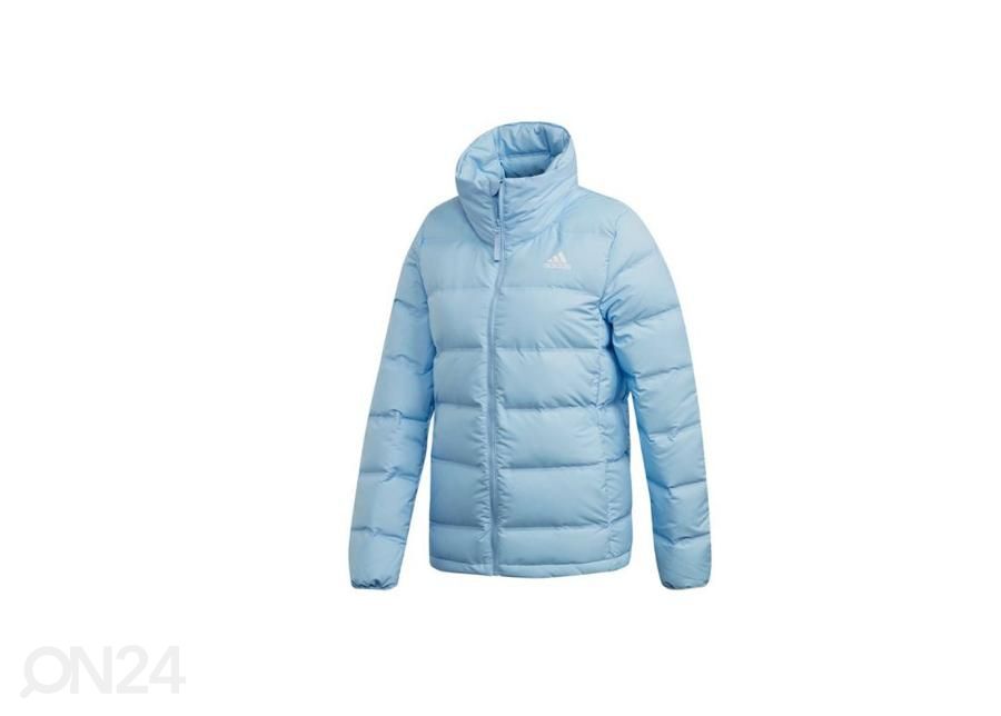 Naisten untuvatakki Adidas W Helionic 3 Stripes Jacket W DZ1503 kuvasuurennos