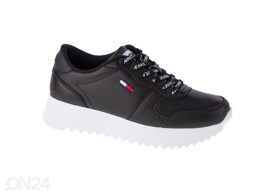 Naisten vapaa-ajan kengät Tommy Hilfiger High Cleated Leather kuvasuurennos