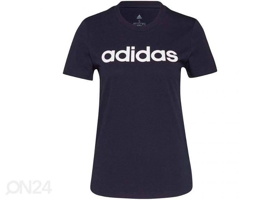 Naisten vapaa-ajan paita Adidas Essentials Slim Logo kuvasuurennos