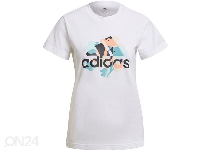 Naisten vapaa-ajan paita Adidas Floral Graphic Tee kuvasuurennos