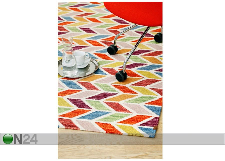 Narma käsinkudottu villamatto Talsi multi 160x230 cm kuvasuurennos
