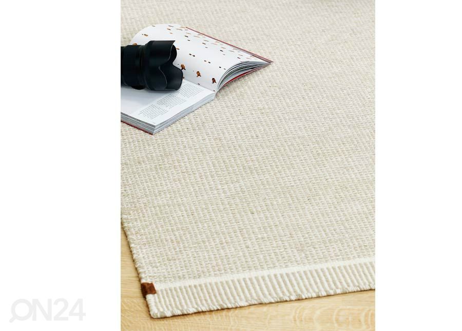 Narma käsinkudottu villamatto TURNA linen 140x200 cm kuvasuurennos