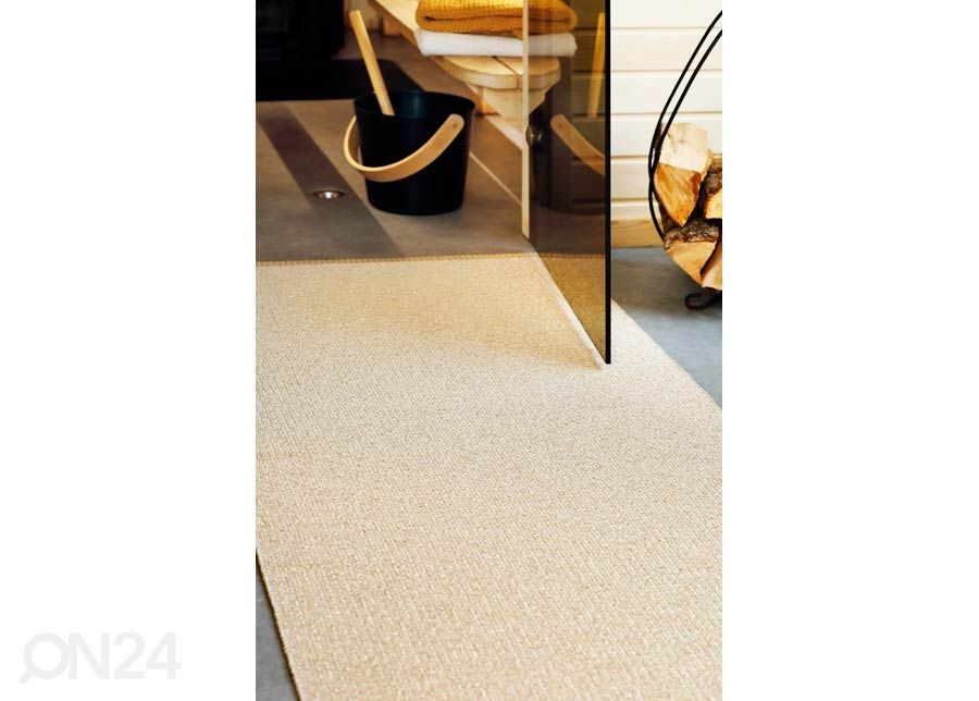 Narma muovimatto Neve cream metallic 70x200 cm kuvasuurennos