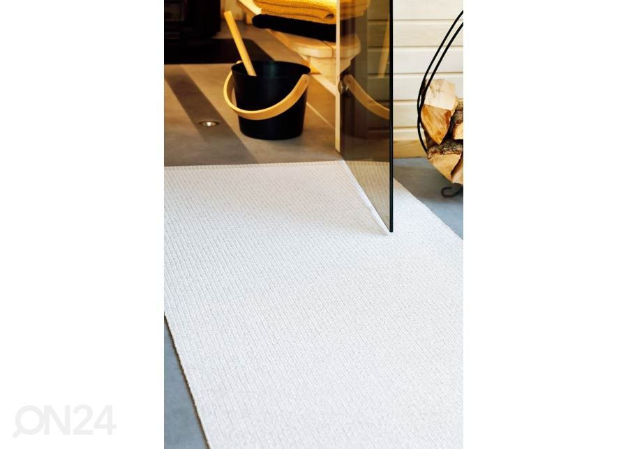 Narma muovimatto Neve ivory metallic 70x150 cm kuvasuurennos