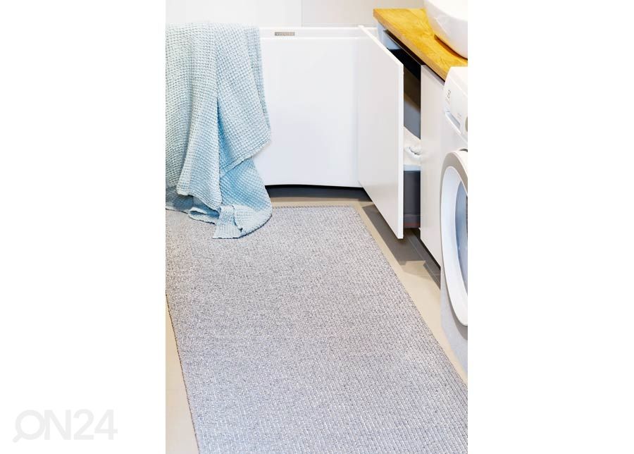 Narma muovimatto Neve silver metallic 70x250 cm kuvasuurennos