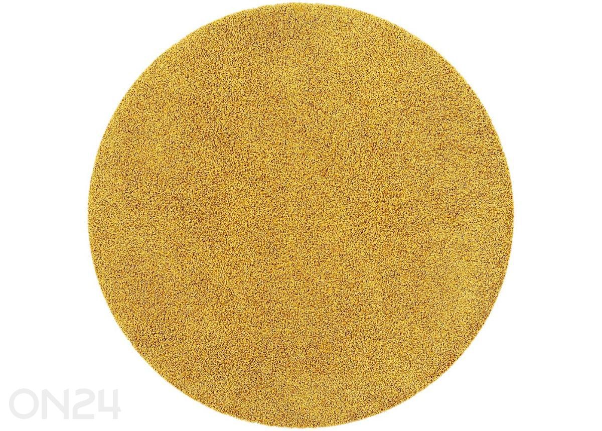 Narma pitkäkarvainen matto Spice™ keltainen pyöreä Ø 133 cm kuvasuurennos