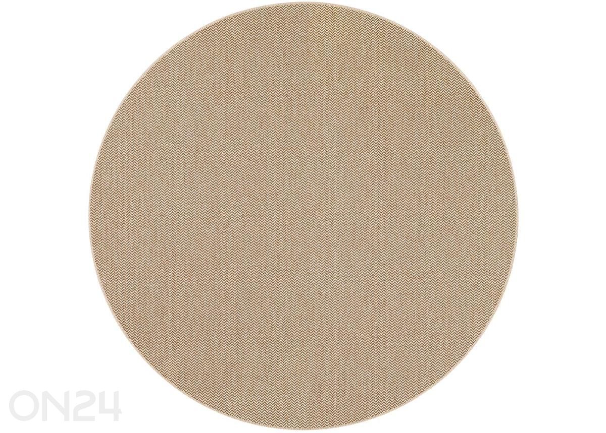 Narma sileäpintainen matto Bravo™ beige pyöreä Ø 160 cm kuvasuurennos
