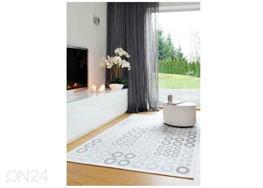 Narma smartWeave® matto Kupu white 80x250 cm kuvasuurennos