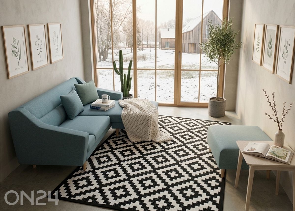 Narma smartWeave® matto Viki black 160x230 cm kuvasuurennos