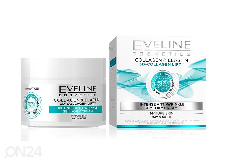 Nature Line kasvovoide 3D-kollageenilla Eveline Cosmetics 50ml kuvasuurennos