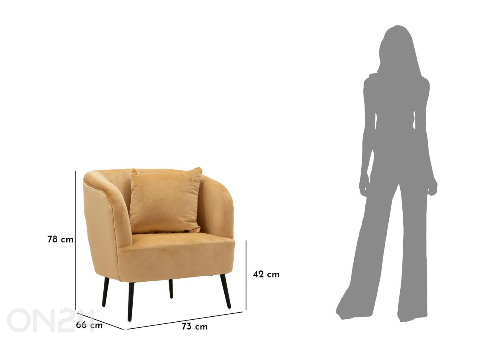 Nojatuoli kuvasuurennos mitat