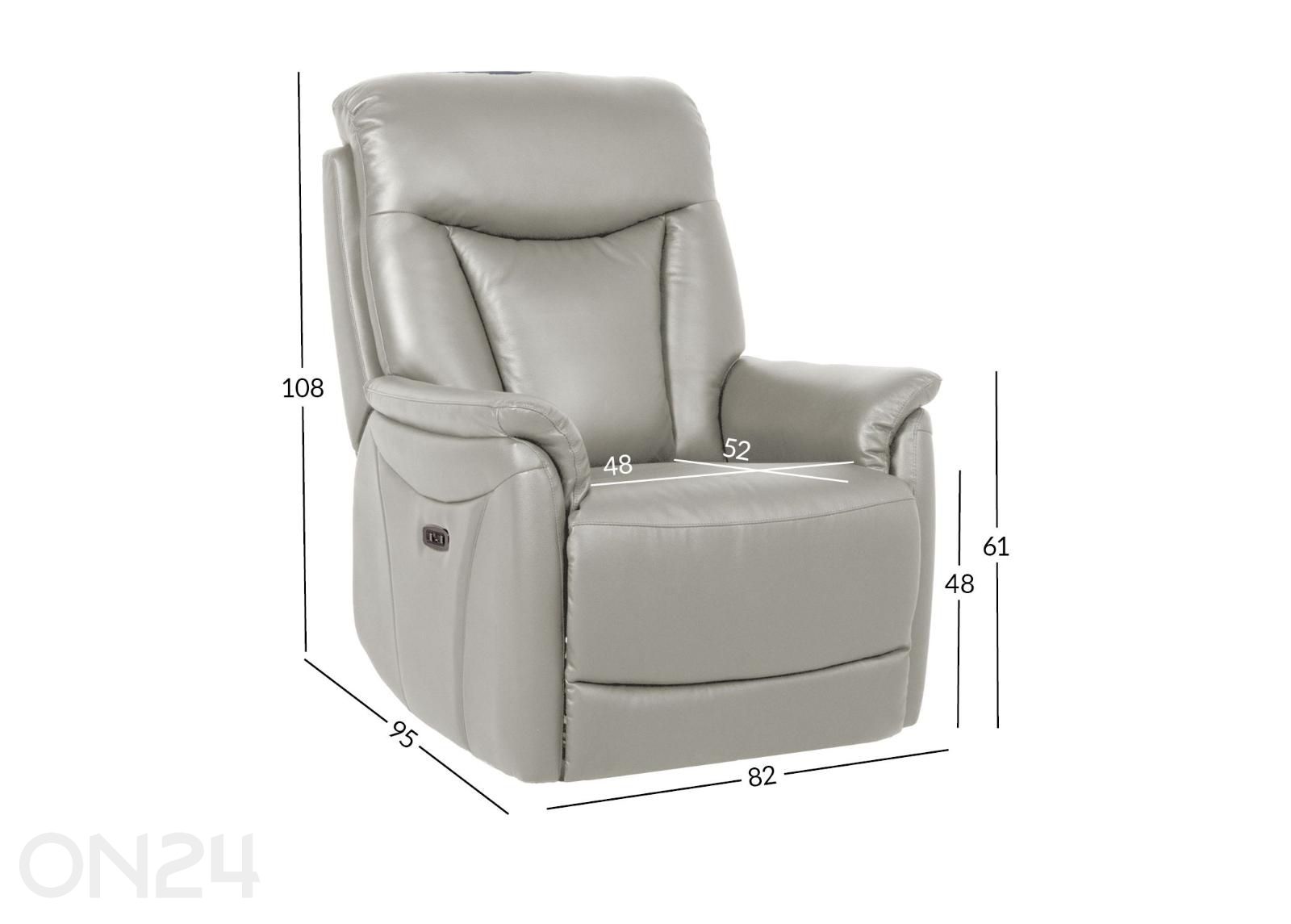 Nojatuoli Baldwin Lift Recliner (sähköinen) kuvasuurennos mitat
