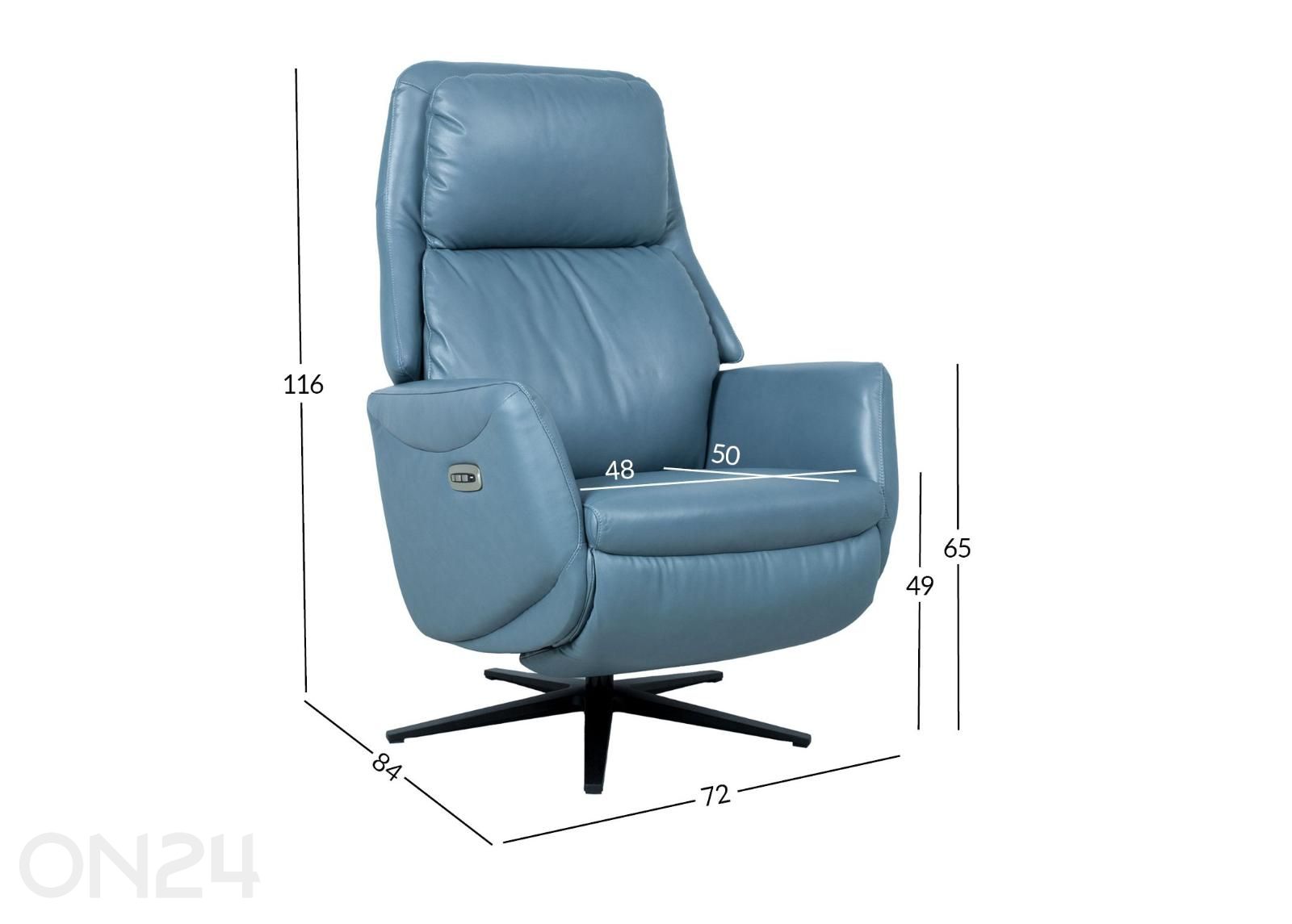 Nojatuoli Damiano Recliner (sähköinen) kuvasuurennos mitat