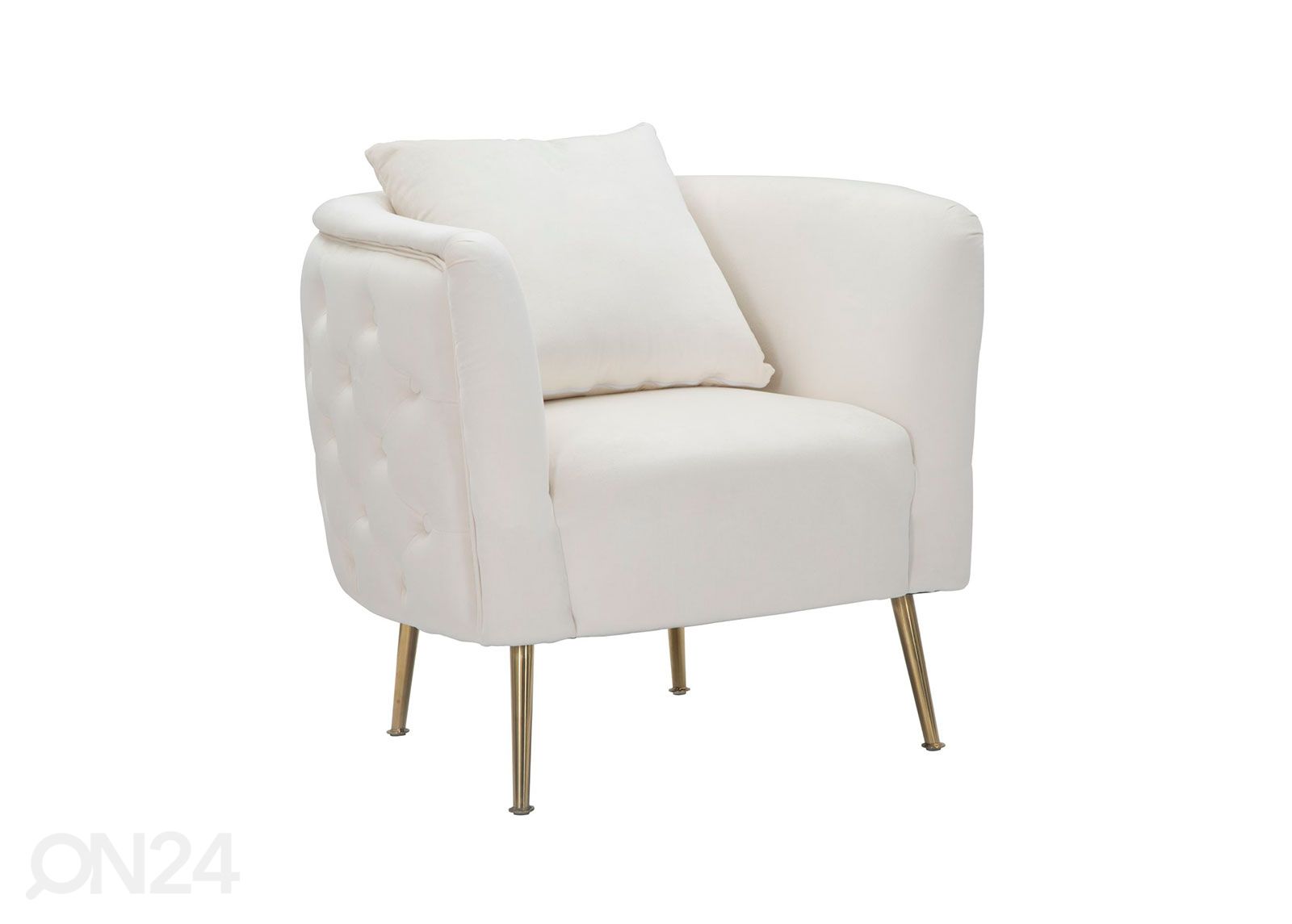 Nojatuoli Glam, kermanvalkoinen/ kullanvärinen kuvasuurennos