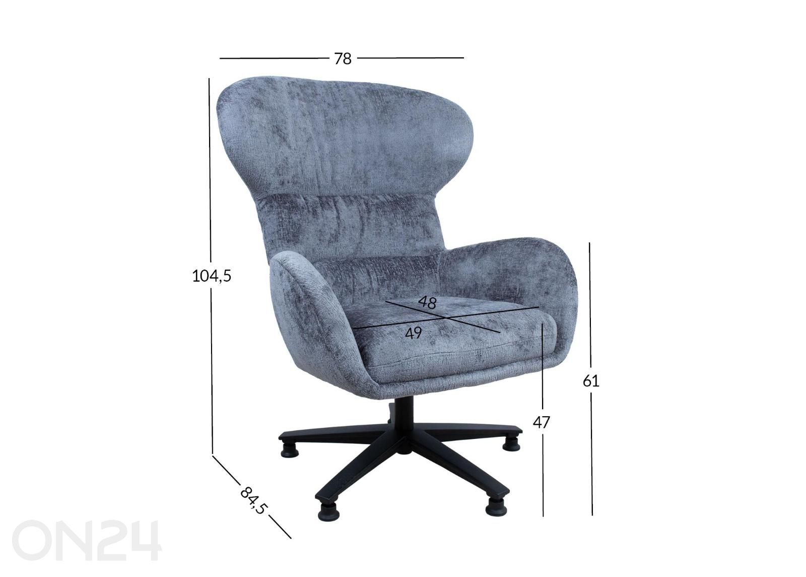 Nojatuoli Karolina kuvasuurennos mitat