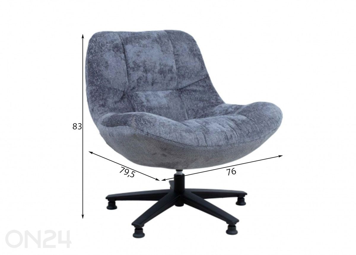 Nojatuoli Kendra kuvasuurennos mitat