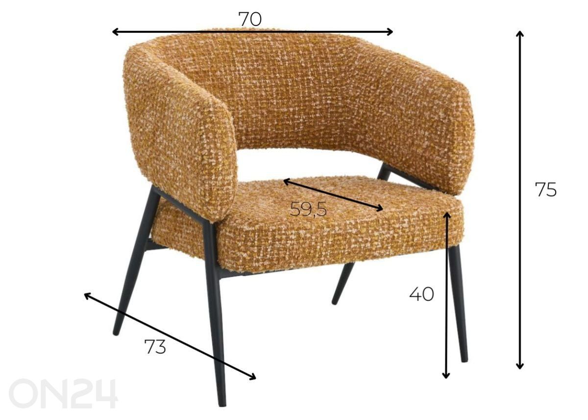 Nojatuoli Lounge Furni kuvasuurennos mitat