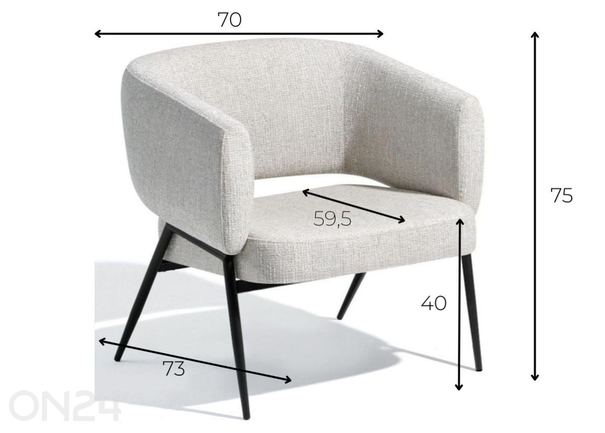 Nojatuoli Lounge Tete kuvasuurennos mitat