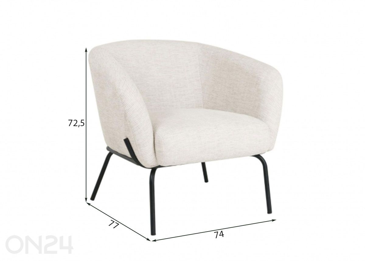 Nojatuoli Micky kuvasuurennos mitat