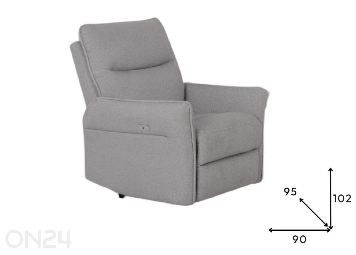 Nojatuoli recliner Ats 1 kuvasuurennos mitat