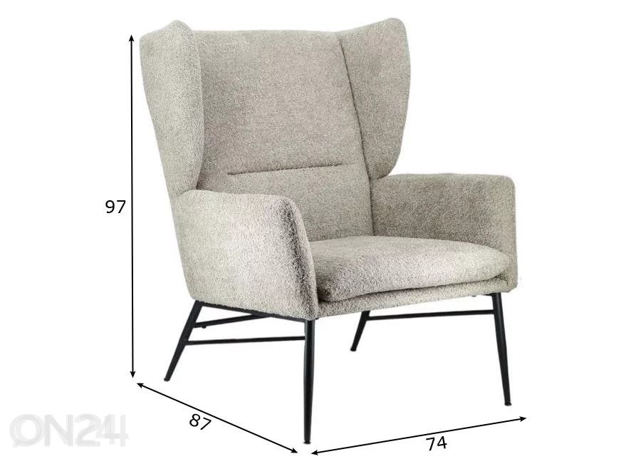 Nojatuoli Saloon kuvasuurennos mitat