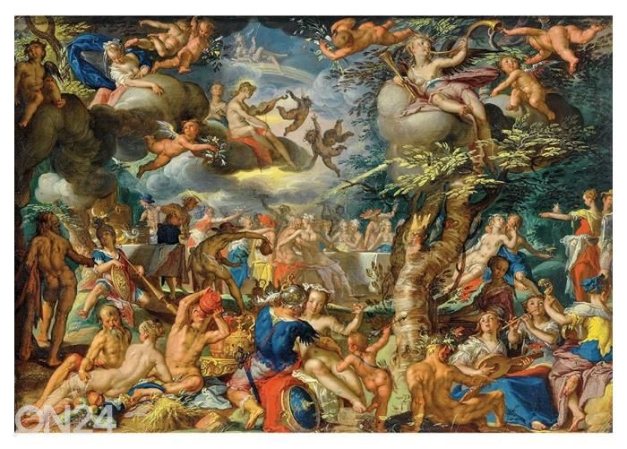Non-woven kuvatapetti A banquet of the Gods by Joachim Wtewael 416x290 cm kuvasuurennos