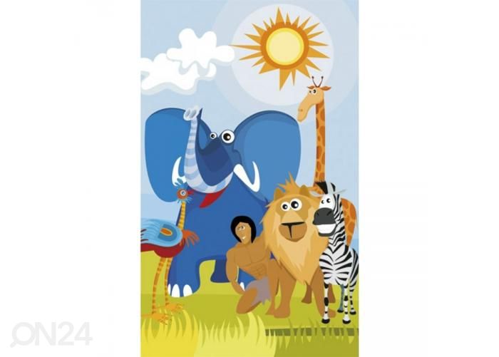 Non-woven kuvatapetti African animals 150x250 cm kuvasuurennos