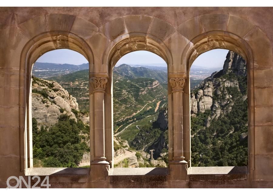 Non-woven kuvatapetti Arch window 375x250 cm kuvasuurennos