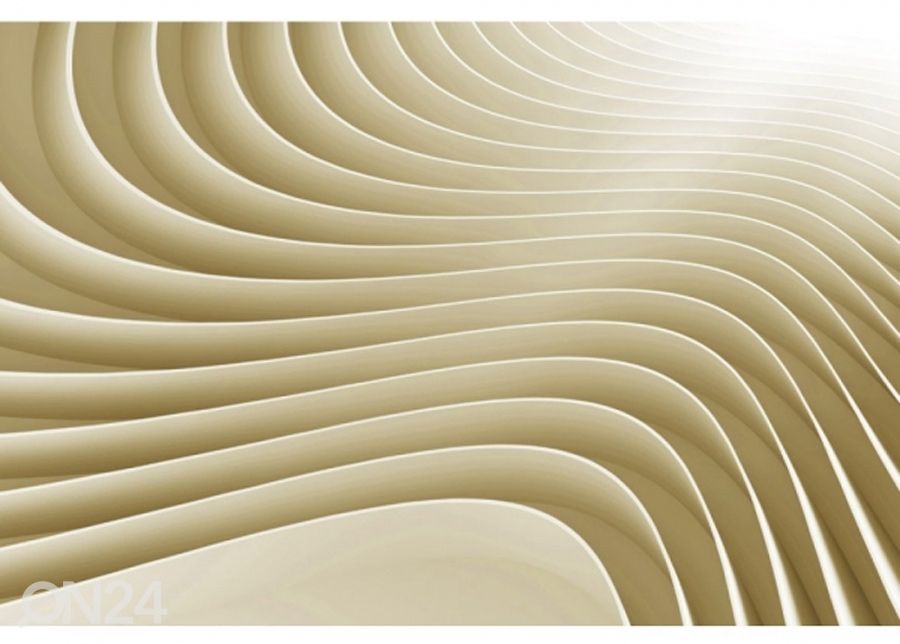 Non-woven kuvatapetti Beige ripple 150x250 cm kuvasuurennos
