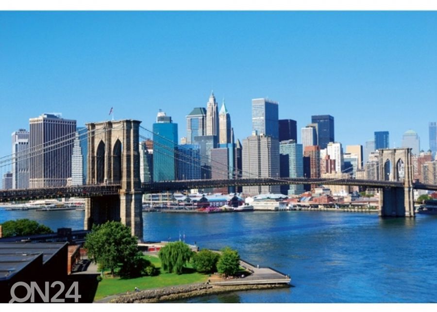 Non-woven kuvatapetti Brooklyn bridge 150x250 cm kuvasuurennos