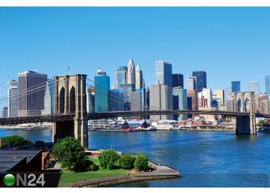 Non-woven kuvatapetti Brooklyn bridge 225x250 cm kuvasuurennos